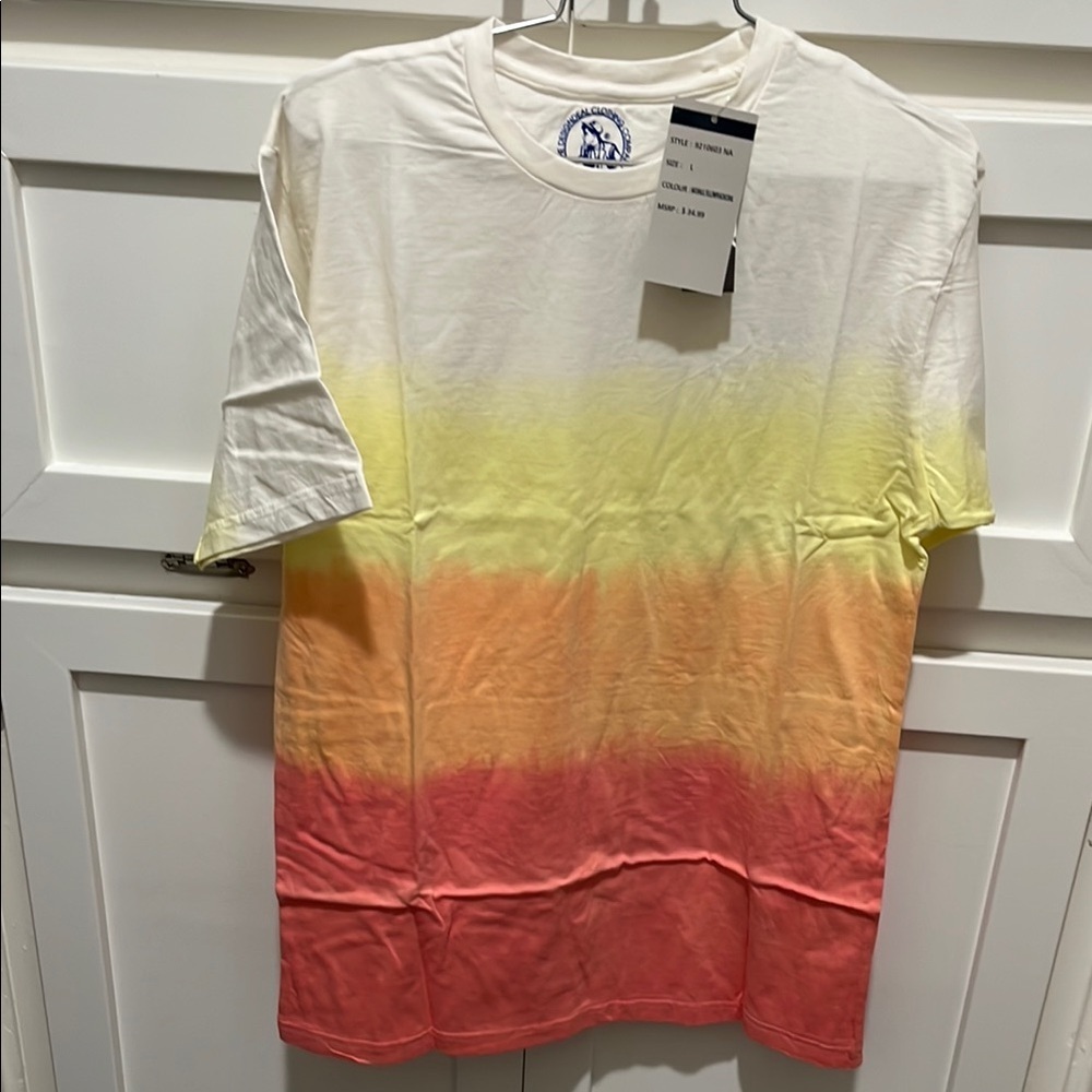 Gradient Yellow and Orange Men's Shirt